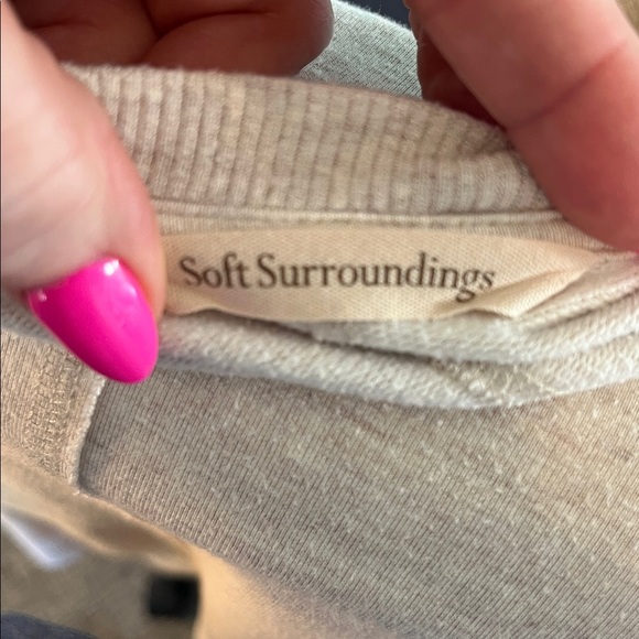 Soft Surroundings Soft Siesta Sweatshirt Tunic V-Neck Size Large - Picture 7 of 11